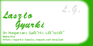 laszlo gyurki business card