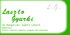 laszlo gyurki business card